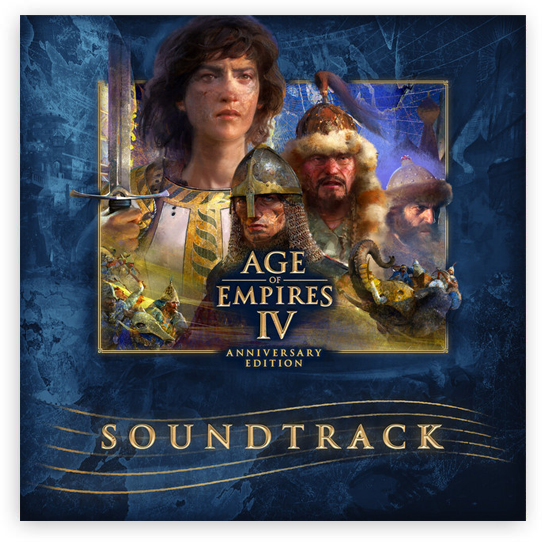 Various Artists - Age of Empires IV (OST) (Microsoft Games Music)</br>Lin Gardiner - Producer </br> <a href="https://open.spotify.com/album/1aqaIpcJCoBpbe4jo9jnAq?si=6xnmJEwfQ6GusYsyahK4NQ" target="_blank" alt="Age of Empires IV: Anniversary Edition - Soundtrack (Microsoft Games Music)" rel="noopener">Listen Here</a>