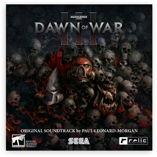 Paul Leonard Morgan - Warhammer 40K: Dawn of War III (OST) </br>(Games Workshop Ltd)</br>Lin Gardiner - Co-Mixer, Producer</br><a href="https://open.spotify.com/album/1ErfeVwCg8O7Fo4UldC0Xn?si=hcVsaYTcRie0VbeXPa9kPw" target="_blank" alt="Paul Leonard Morgan - Warhammer 40K: Dawn of War III (Original Game Soundtrack) (Games Workshop Ltd)" rel="noopener">Listen Here</a>